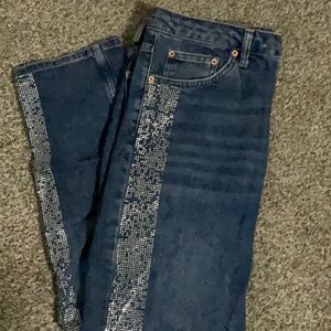 Studded boyfriend jeans